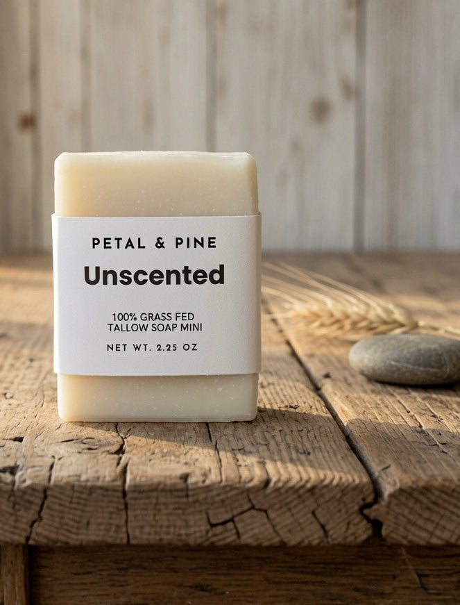 Unscented Tallow Mini Soap