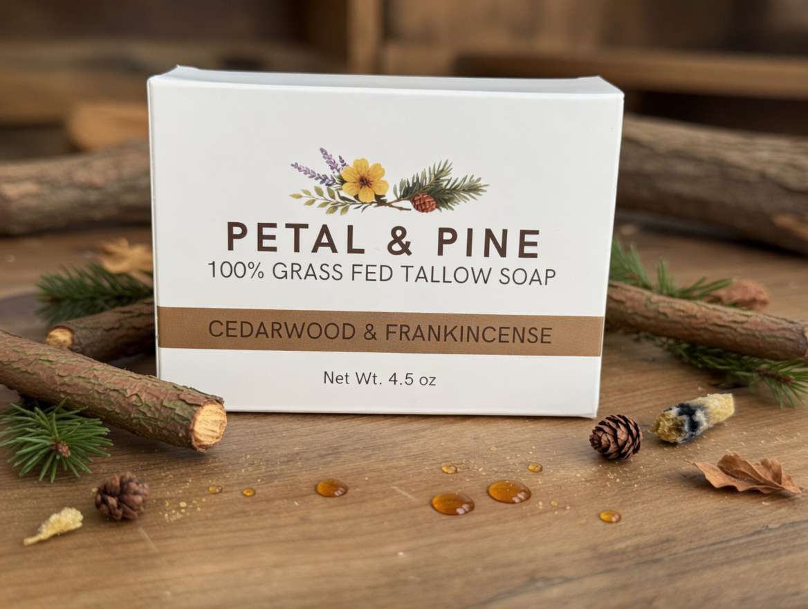 Grass-Fed Beef Tallow Soap (Cedarwood & Frankincense)