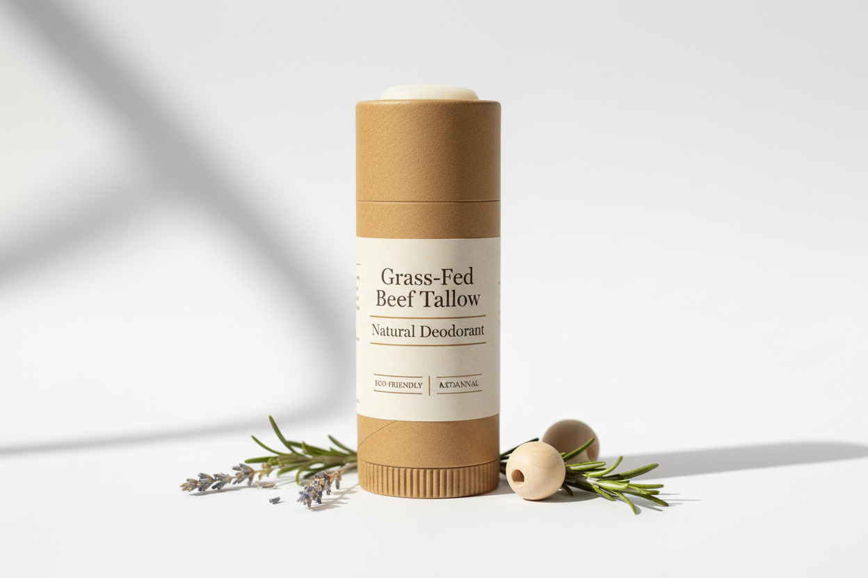 Grass-Fed Beef Tallow Deodorant with Magnesium